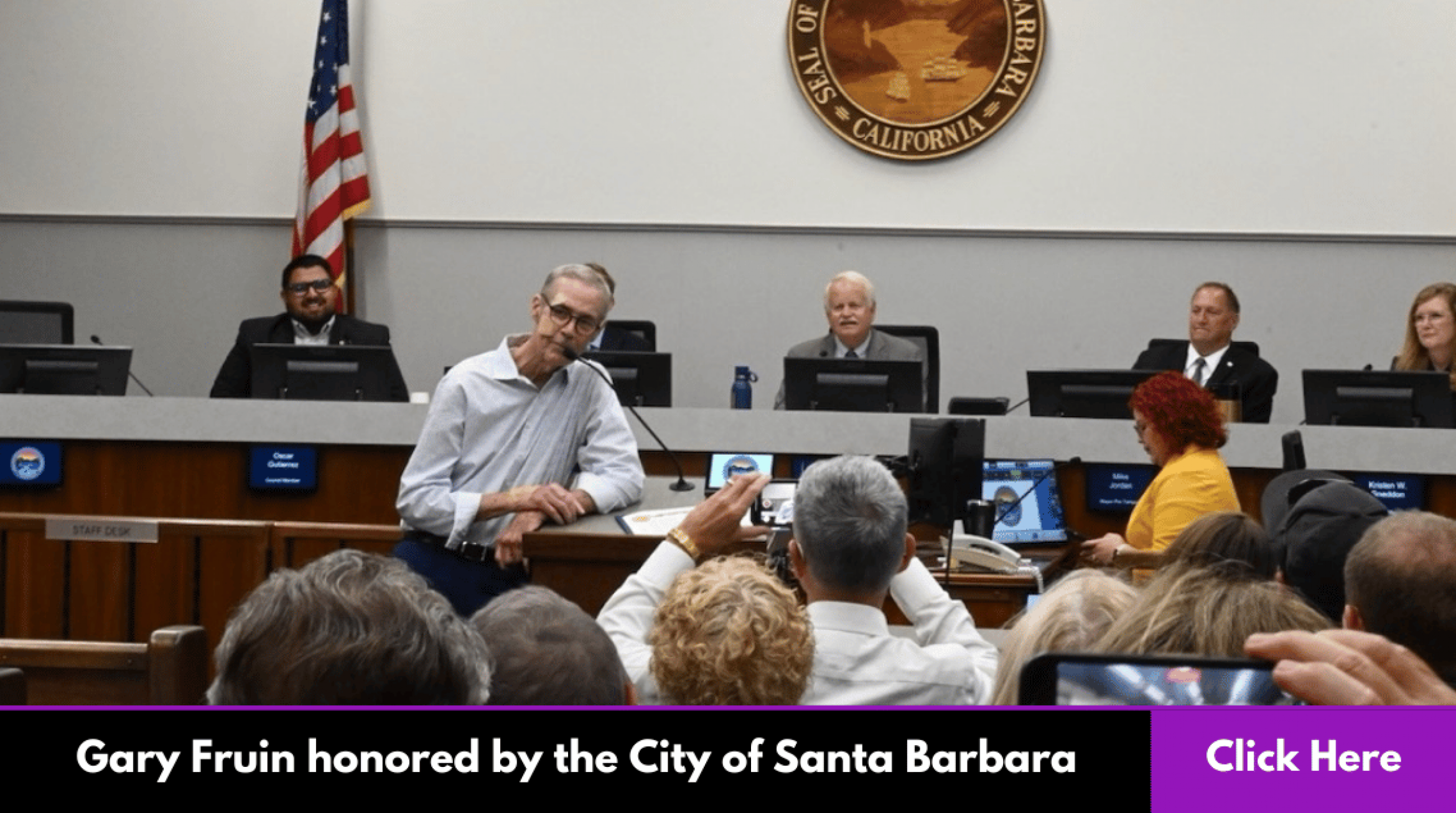 Gary Fruin honored by the City of Santa Barbara